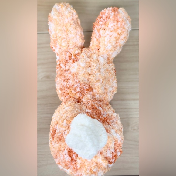 Handmade Hand Crafted Knit Orange Bunny Easter Gift - Picture 3 of 4